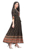 Frock Style Mughali Print One Piece Dress with Dori Belt