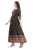 Frock Style Mughali Print One Piece Dress with Dori Belt