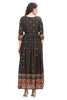 Frock Style Mughali Print One Piece Dress with Dori Belt