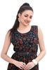 Frock Style Multi Colour Floral Print Kurti with Embroidered Belt