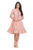 Frock Style Printed Kurti for women with Peplum Border