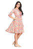 Frock Style Printed Kurti for women with Peplum Border