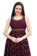 Frock Style Zari Woven Floral Design Kurti for Women