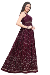 Frock Style Zari Woven Floral Design Kurti for Women