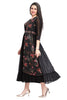 Fusion Embroidery Work Frock Style One Piece Dress with Attached Jacket