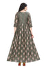 Green Cotton Abstract Print Frock Style Kurti for women