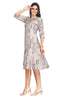 Grey A-Line Princess cut Kurti with Foil Highlights