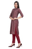 Silk Kurti with Buti Print and Foil Highlights