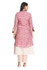 Ikkat Print Chikankari work Indo-Western Style Kurta Set for women