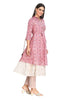 Ikkat Print Chikankari work Indo-Western Style Kurta Set for women