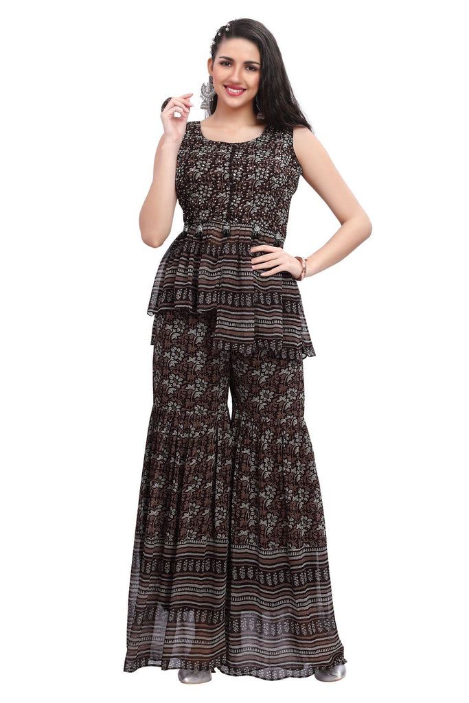 Indo-Western Embroidered Kurta Set for women