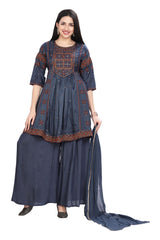 Indo-Western Nyra Cut with Peplum Style Kurta Set for Women