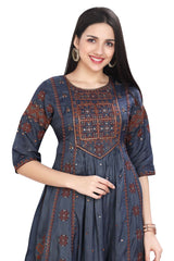 Indo-Western Nyra Cut with Peplum Style Kurta Set for Women