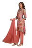 Indo Western Asymmetrical Kurta set with pant and Dupatta Multi