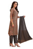 Indo Western Kalamkari Kurta set with Pant and Dupatta Brown