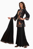 Indo Western Kurta set with Palazzo and Dupatta Black