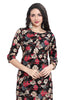 Floral Print Kurti for Women in Black