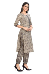 Kalamkari Outlining Print Kurta set for Women