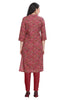 Kalamkari Print Cotton Straight Cut Kurti for Women