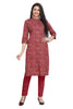 Cotton Kalamkari Print Straight Cut Kurti for Women