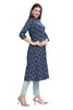 Katha Fabric Leaf and Flower Print Kurti for Women