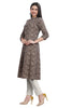 Katha Fabric Leaf and Flower Print Kurti for Women