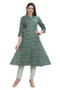 Katha Fabric Leaf and Flower Print Kurti for Women