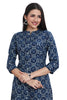 Leaf and Flower Print Cotton A line Kurti for Women