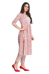 Kurta set for Women with Floral Print Nyra Cut Kurti Printed Pant and Dupatta