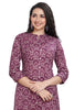 Leaf and Flower Print Cotton A line Kurti for Women