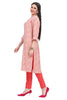 Silk Knee Length Kurti for Women with Embroidered Collar