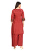 Maroon Embroidered Kurta Set with Sequins work