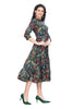 Multi-tiered Floral Print A-Line Kurta with front slit