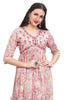 Multi coloured floral print Mandarin collar kurti for women