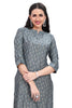 Muslin Knee Length Straight Cut Kurta With 3/4th Cuffed Sleeves  for Women