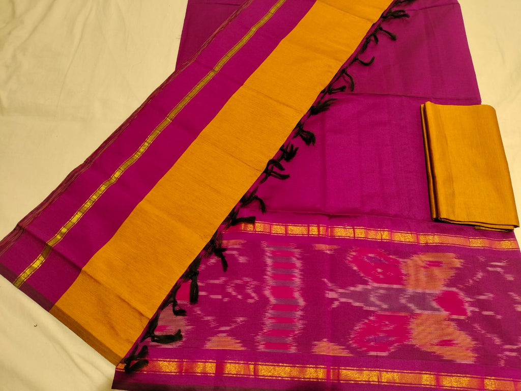 Mystic Loom Dress Material – Ikkat Design with Modern Dupatta