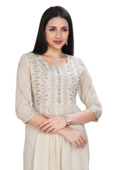 Nyra Cut Fusion Embroidery Work Kurta Set with Pant and Dupatta