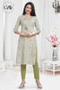 Paisley Print Green Cotton Kurti for Women with Pintuck