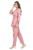 Pink Apple cut Co-Ord Set for women with Narrow Pant