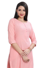 Pink Kurta for women with Chikankari Work