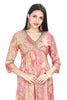 Alia Cut Floral Print Pink Knee-Length Kurti for Women