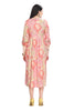 Alia Cut Floral Print Pink Knee-Length Kurti for Women