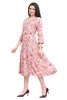 Pink Muslin Floral Print Kurti for women