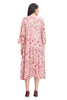 Pink Muslin Floral Print Kurti for women