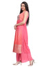 Pink Nyra cut Leheriya Print Kurta Set with Silk Palazzo and dupatta