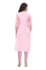 Pink Thread and Sequin Work Silk Kurti for women