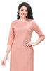 Pista Green Rayon Kurti: Straight Cut with Front Embroidery for Women
