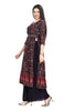 Purple Kalamkari Nyra Cut with Embroidery Belt plus Palazzo and Dupatta