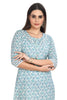 Floral and Block Print Kurta Set for Women with Narrow Pant and Dupatta