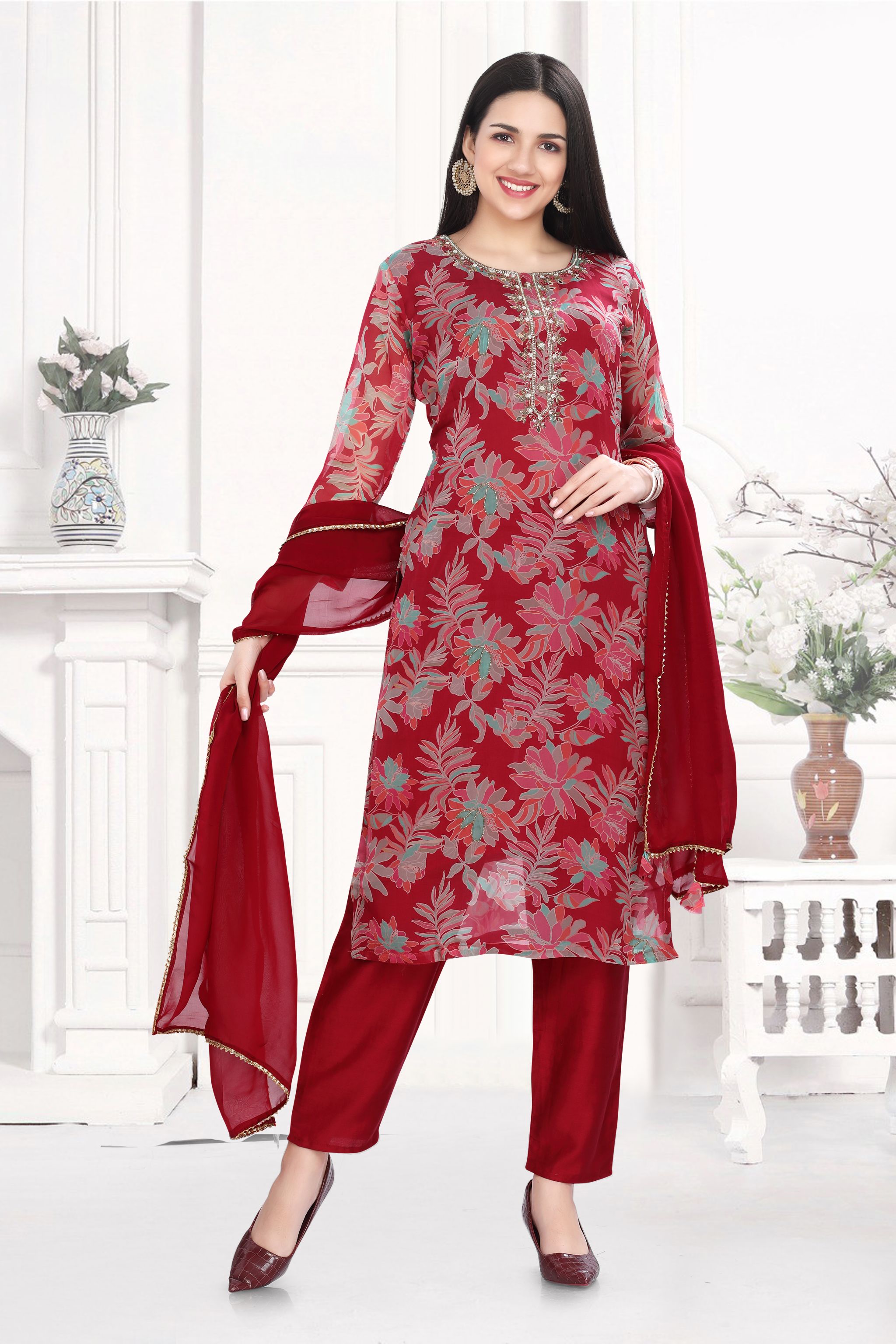 Buy Boat Neck Silk Kurti Sets for Women Online from India's Luxury  Designers 2024